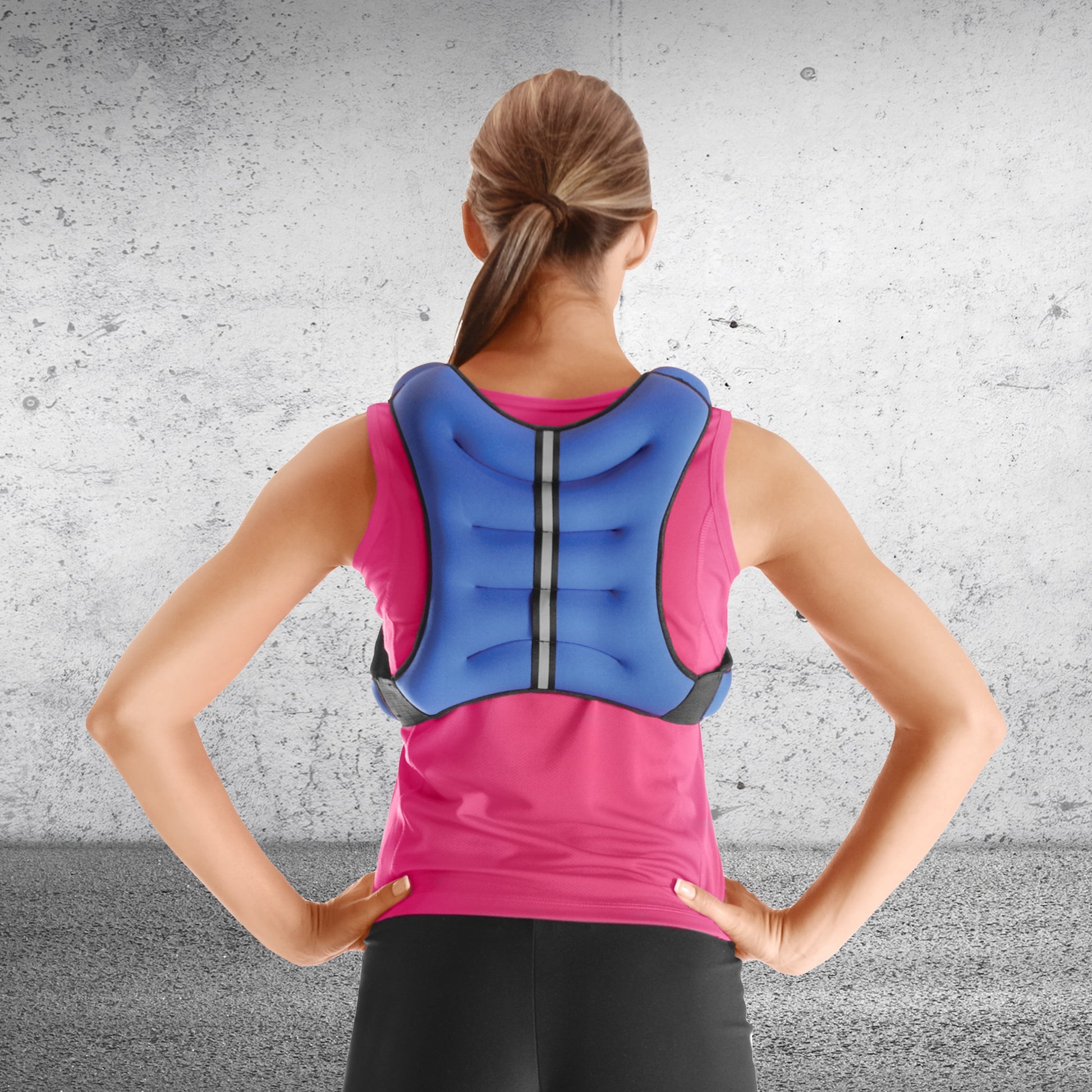 Neoprene Weighted Vest, 12 Pounds, Blue