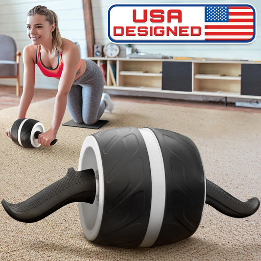 Ab Roller Wheel W/ Knee Pad, Abs & Core Exercise Equipment by -Usa